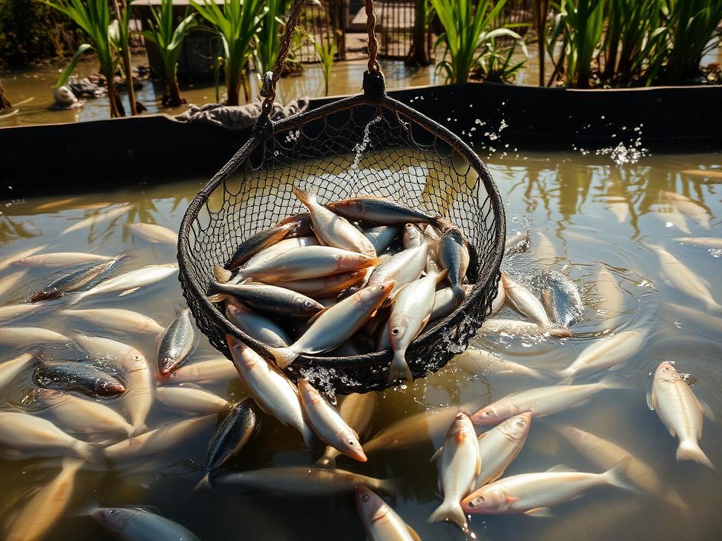 Fish production at Wamufat Farms