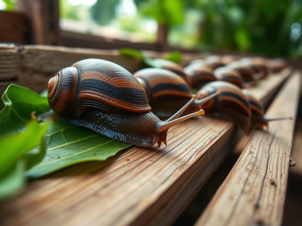 Snail production at Wamufat Farms